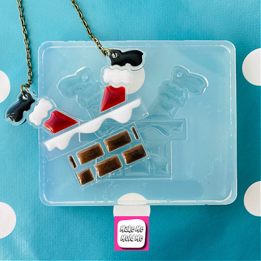 Silicone Stuck Santa Necklace Mold  - Resin Jewellery Making