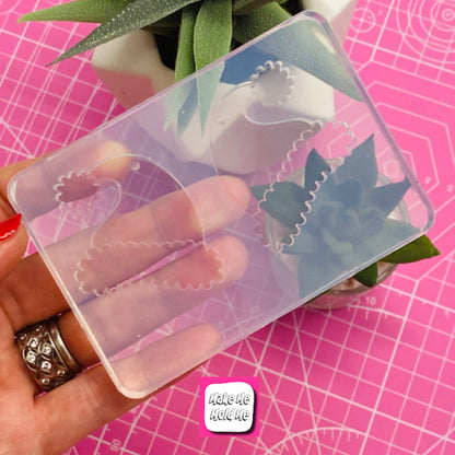 XL 40mm Silicone Santa Hat Stud Earring Mold - Christmas Craft Earrings EM28