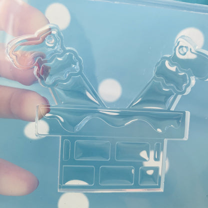 Silicone Stuck Santa Necklace Mold  - Resin Jewellery Making