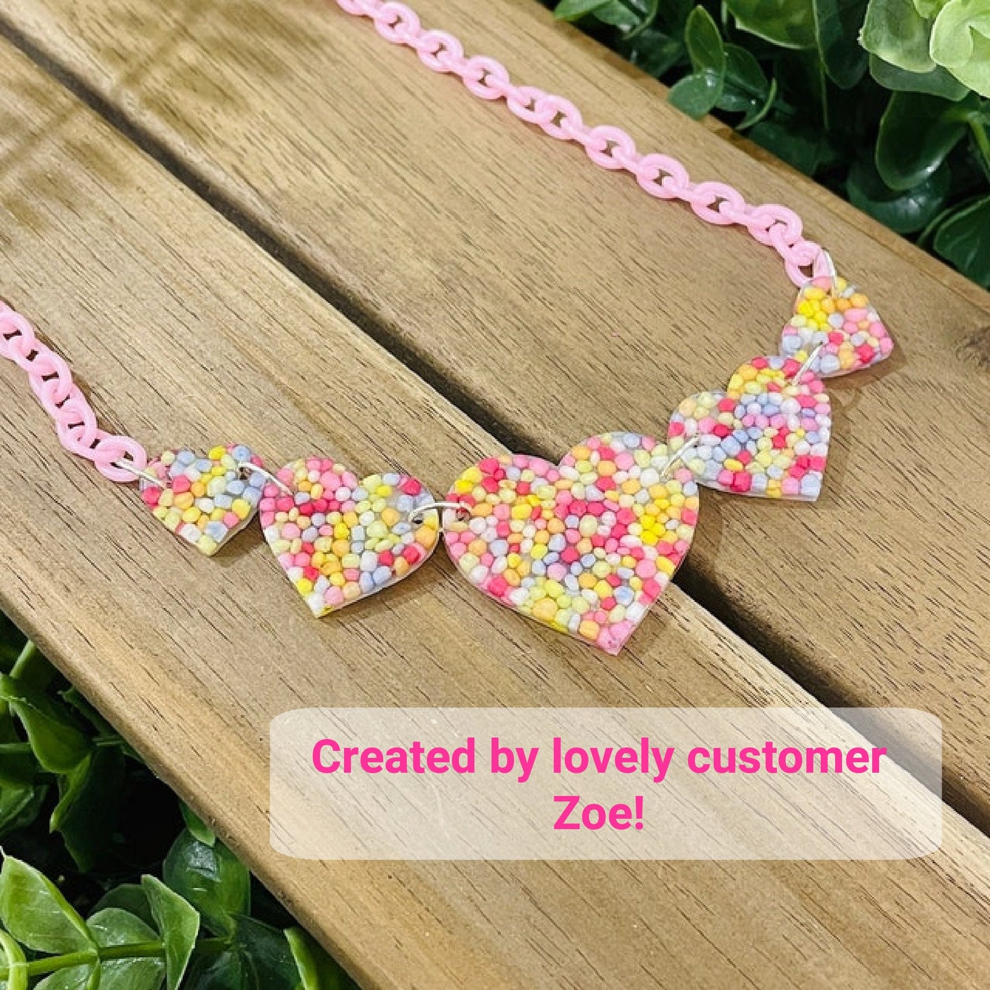 Heart Link Style  Necklace Silicone Mold - Resin Mould NM07