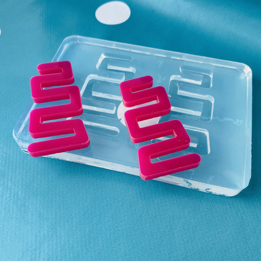 45mm Squiggle Silicone Earring Mold EM110