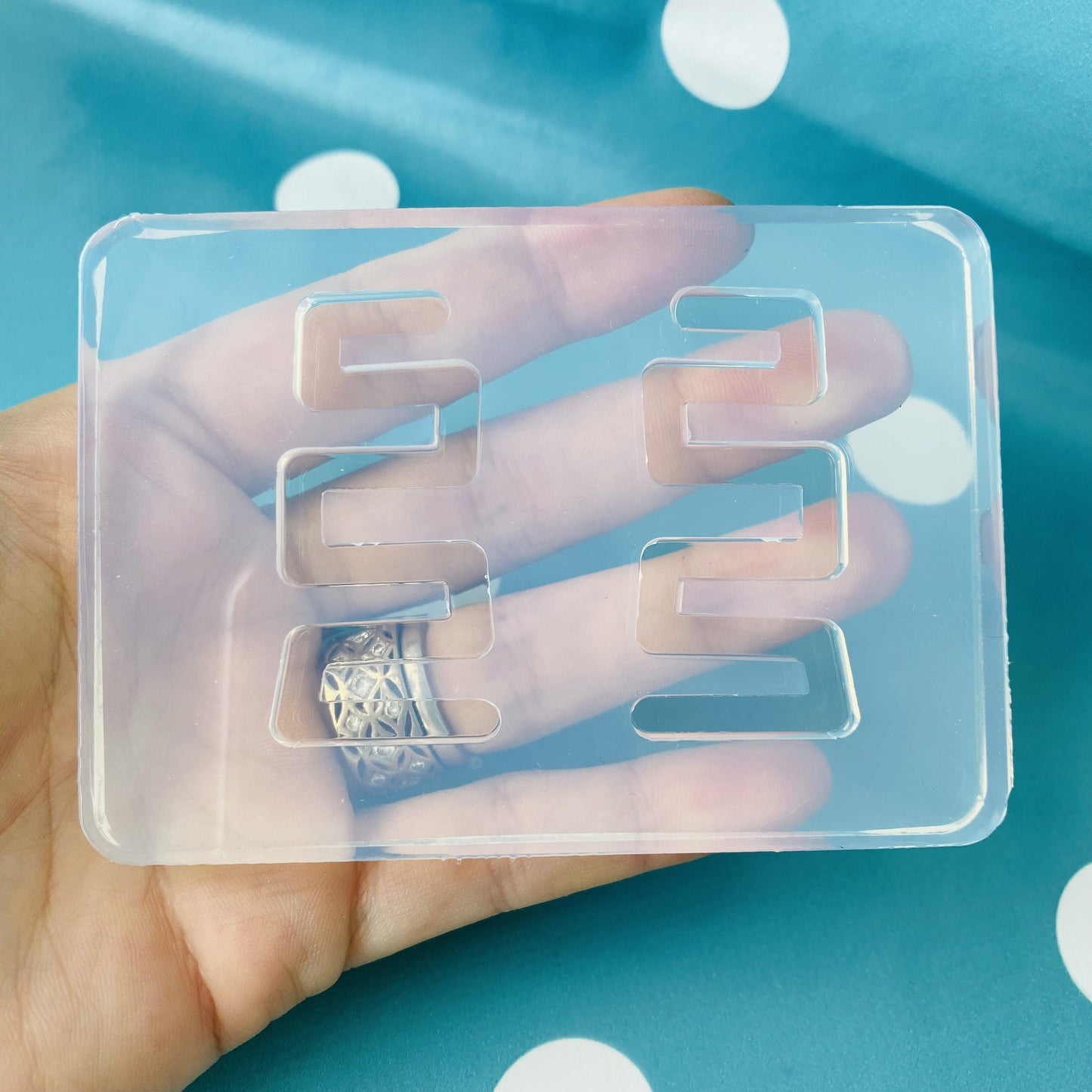 45mm Squiggle Silicone Earring Mold EM110