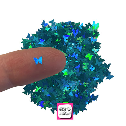 Teal Butterfly Shape Confetti Glitter MM86
