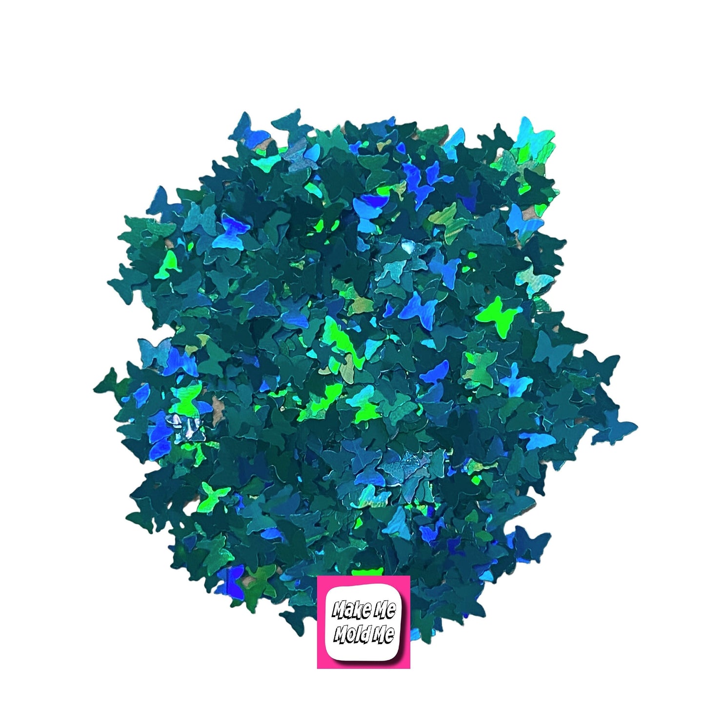 Teal Butterfly Shape Confetti Glitter MM86