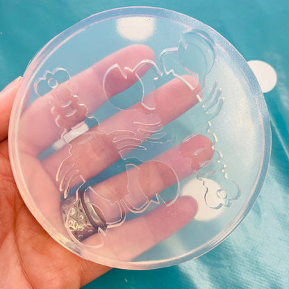 70mm Silicone Lobster Dangle Earring Mold Resin EM150