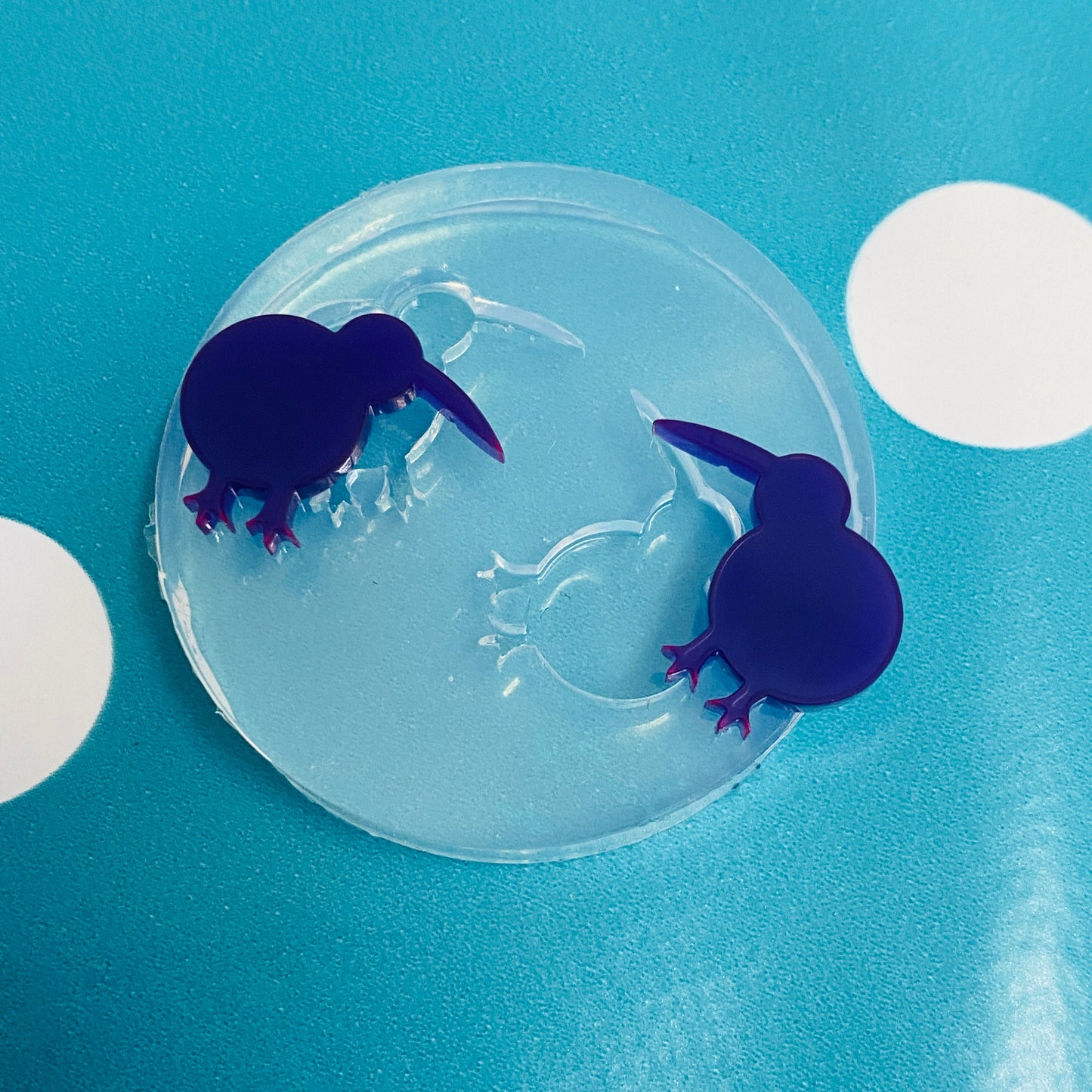 35mm XL Flat Flower Silicone Dangle Earring Mold