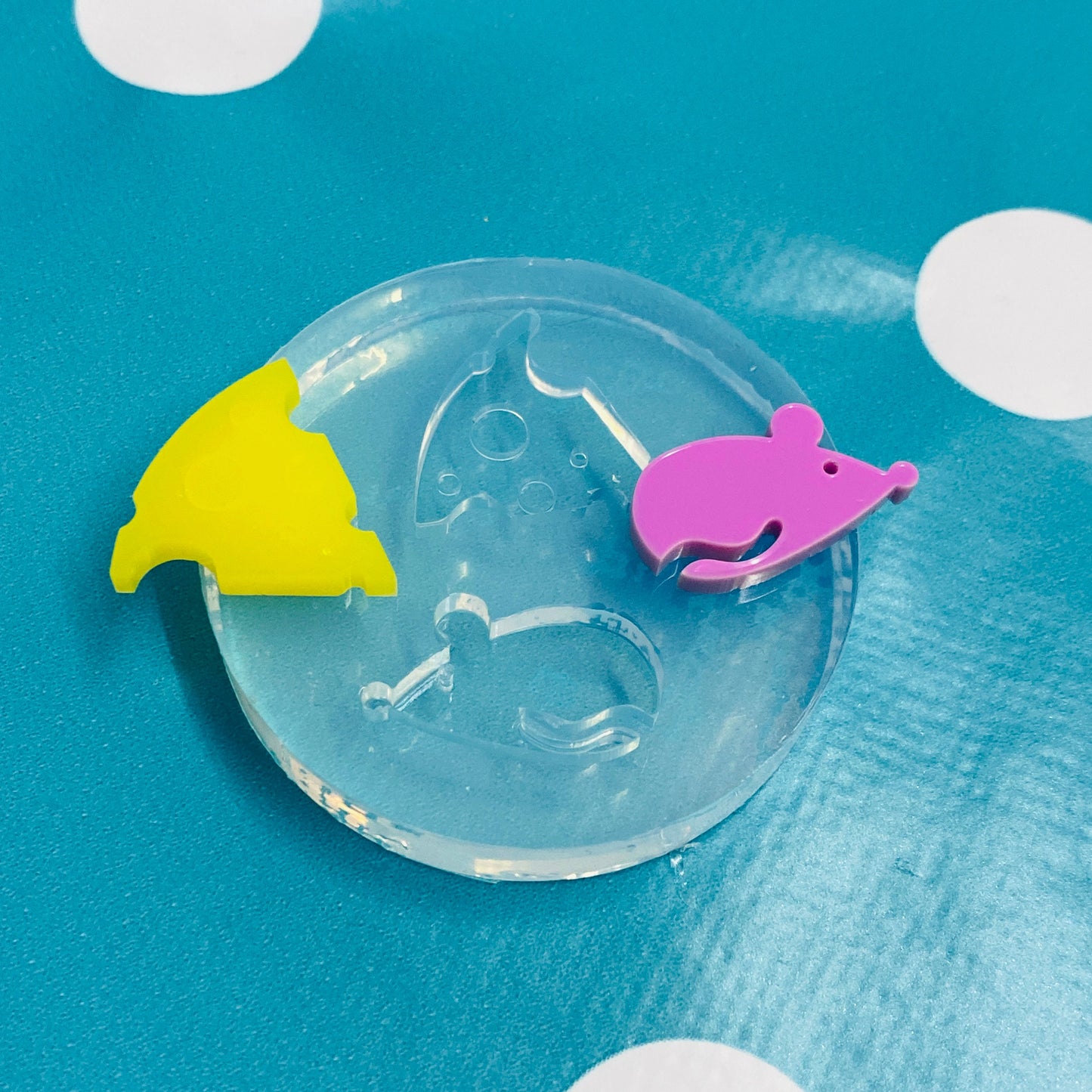 Mouse and Cheese Stud Earring Mold