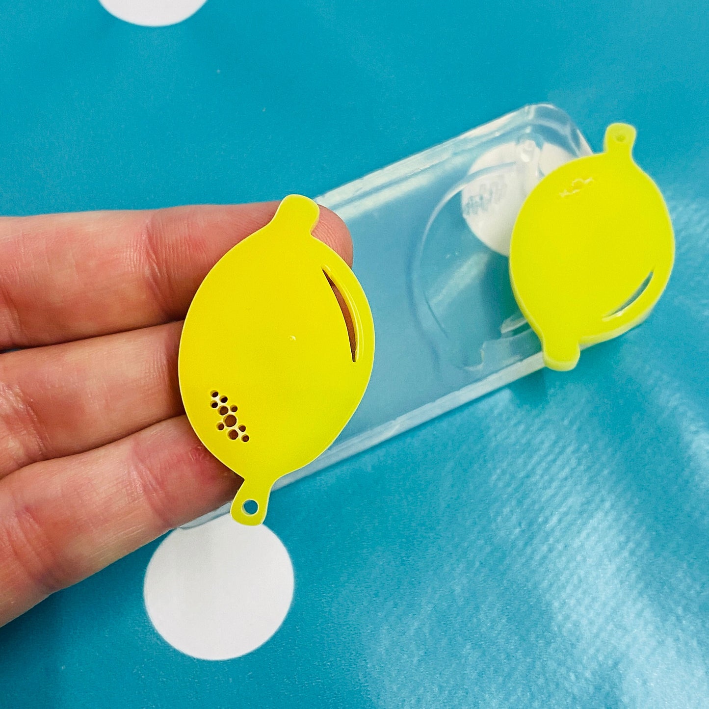 40mm Silicone Earring Lemon  Dangle Mold - Earrings Resin Crafter Mould EM179