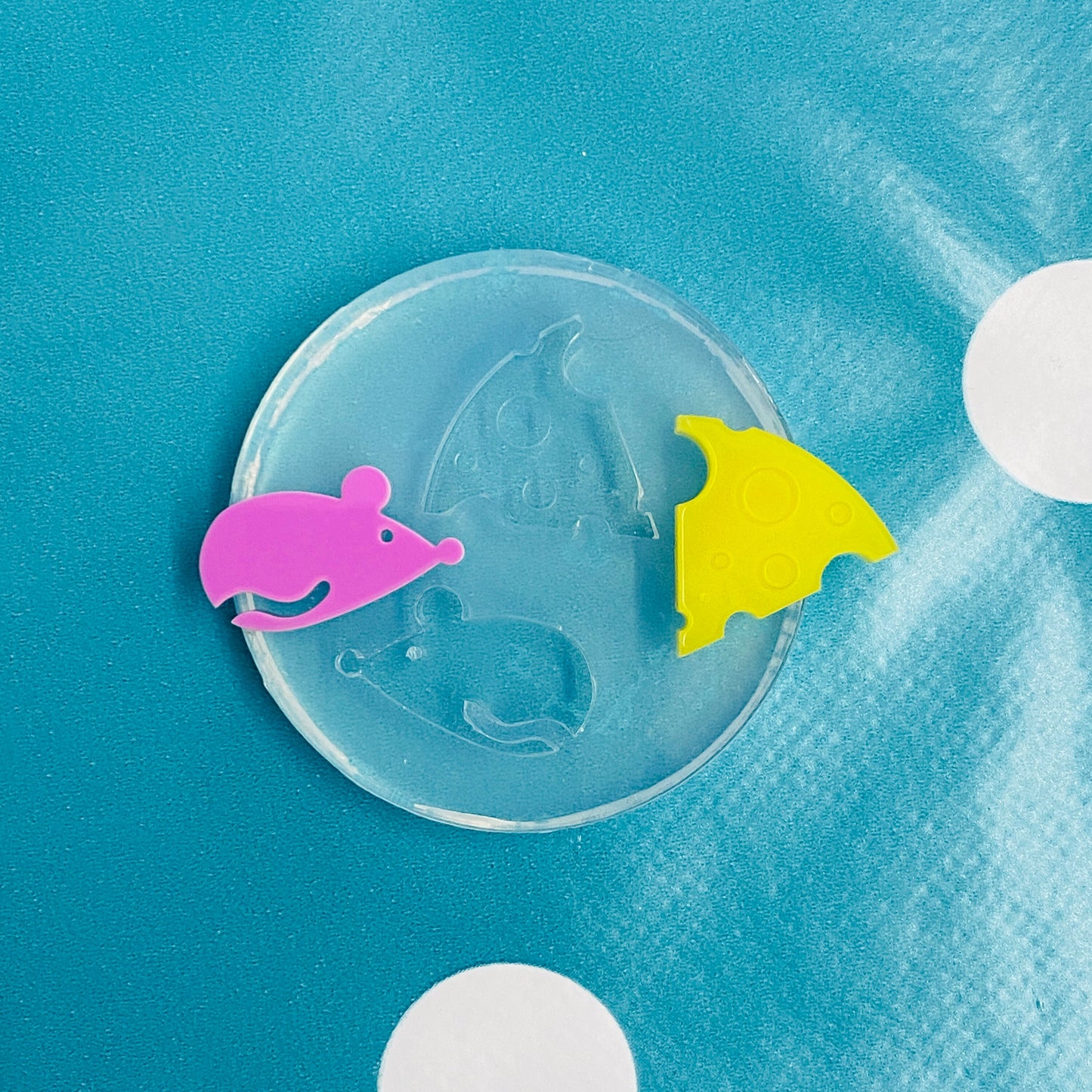 Mouse and Cheese Stud Earring Mold