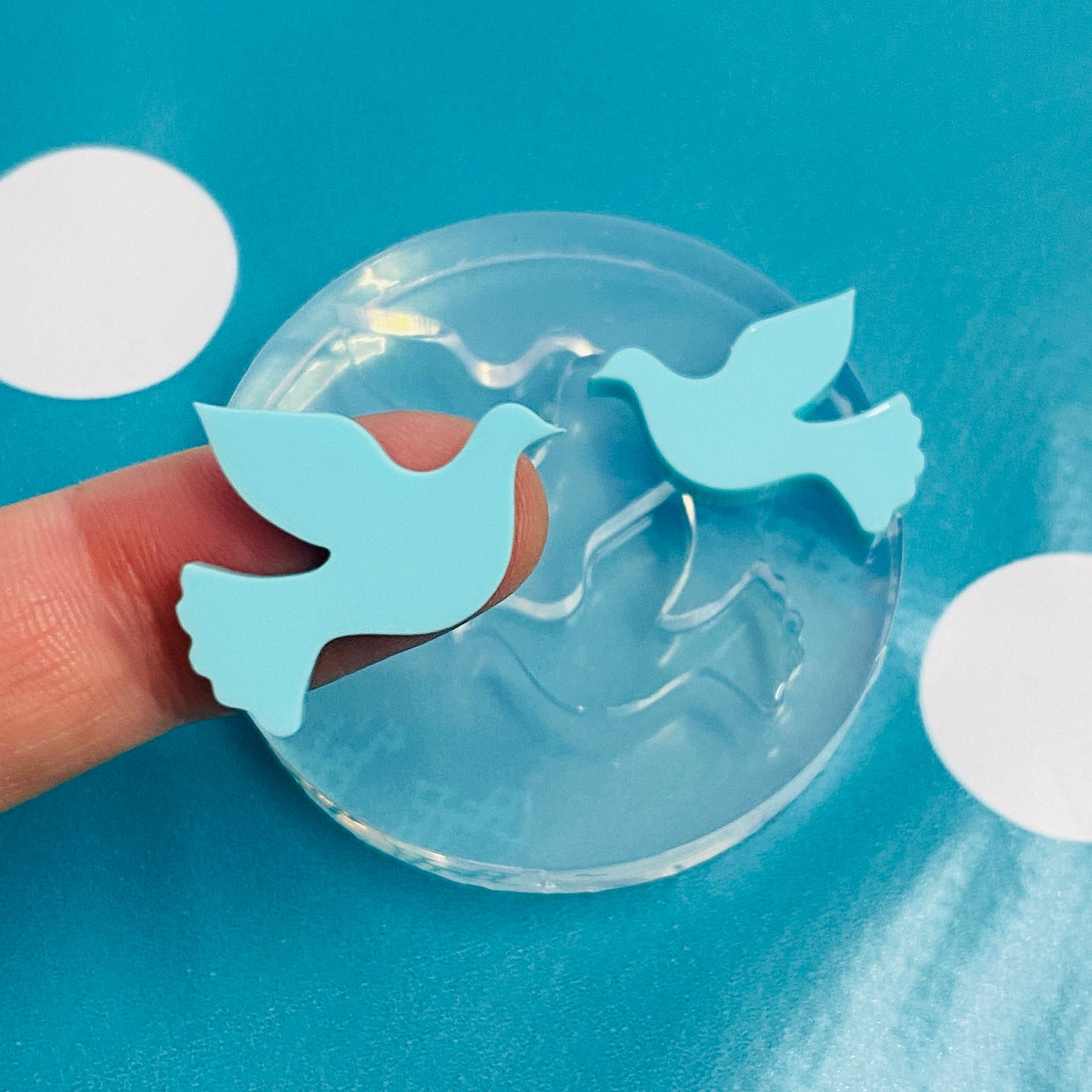 20mm Dove Peace Bird Stud Earring Mold - Resin Jewellery EM208