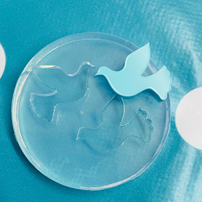 20mm Dove Peace Bird Stud Earring Mold - Resin Jewellery EM208