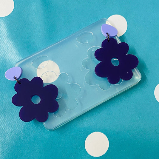40mm XL Flower Silicone Dangle Earring Mold