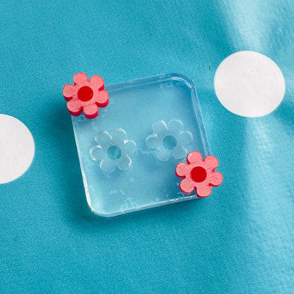 12mm Silicone Earring Flower Stud Mold  - Earring Resin Crafter Mould EM139