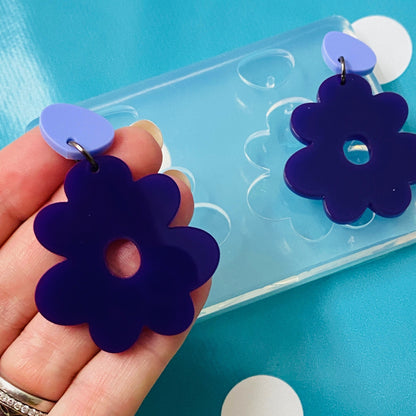 40mm XL Flower Silicone Dangle Earring Mold