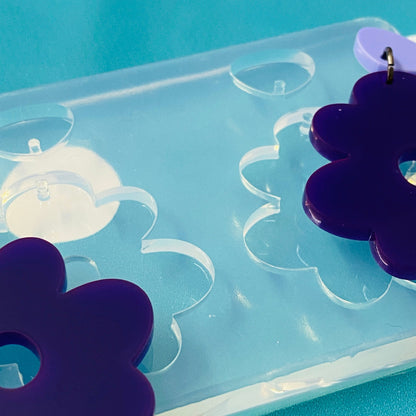 40mm XL Flower Silicone Dangle Earring Mold