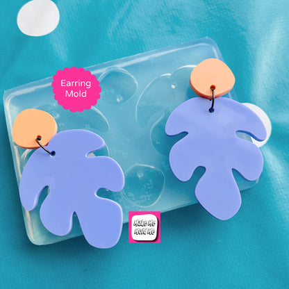 45mm XL Banana Monstera Leaf Silicone Earring Mold