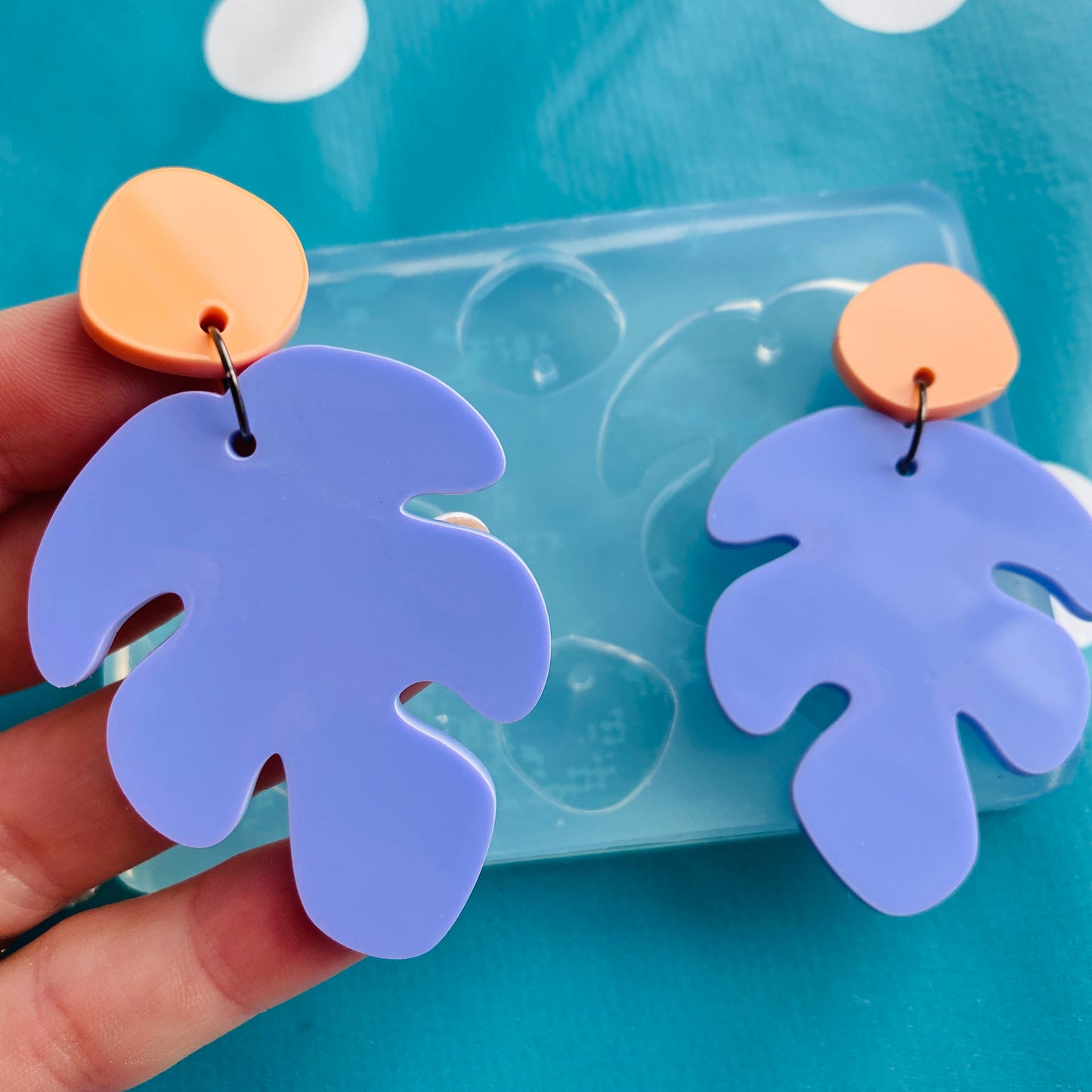 45mm XL Banana Monstera Leaf Silicone Earring Mold