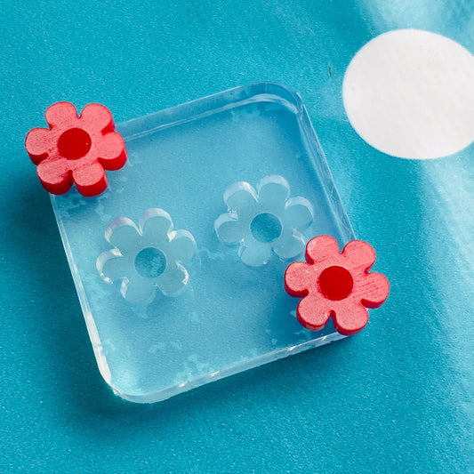 12mm Silicone Earring Flower Stud Mold  - Earring Resin Crafter Mould EM139