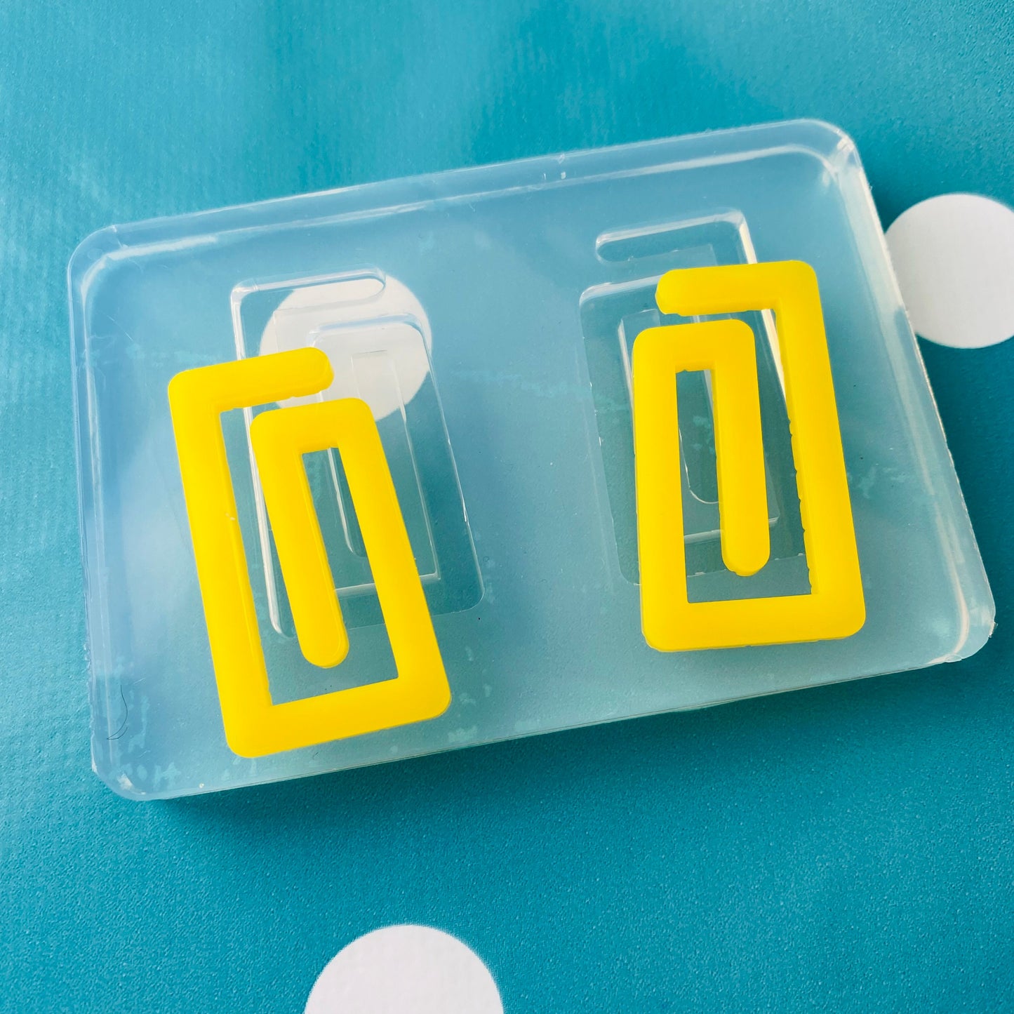 Clear silicone molds for resin 42 mm Squiggle Silicone Earring Mold EM108