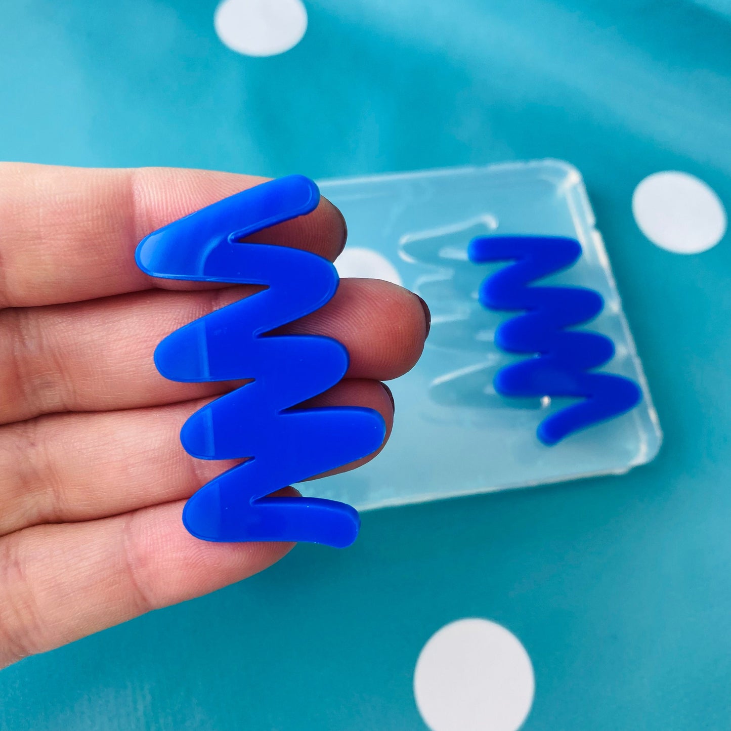 40mm Squiggle Silicone Earring Mold EM104