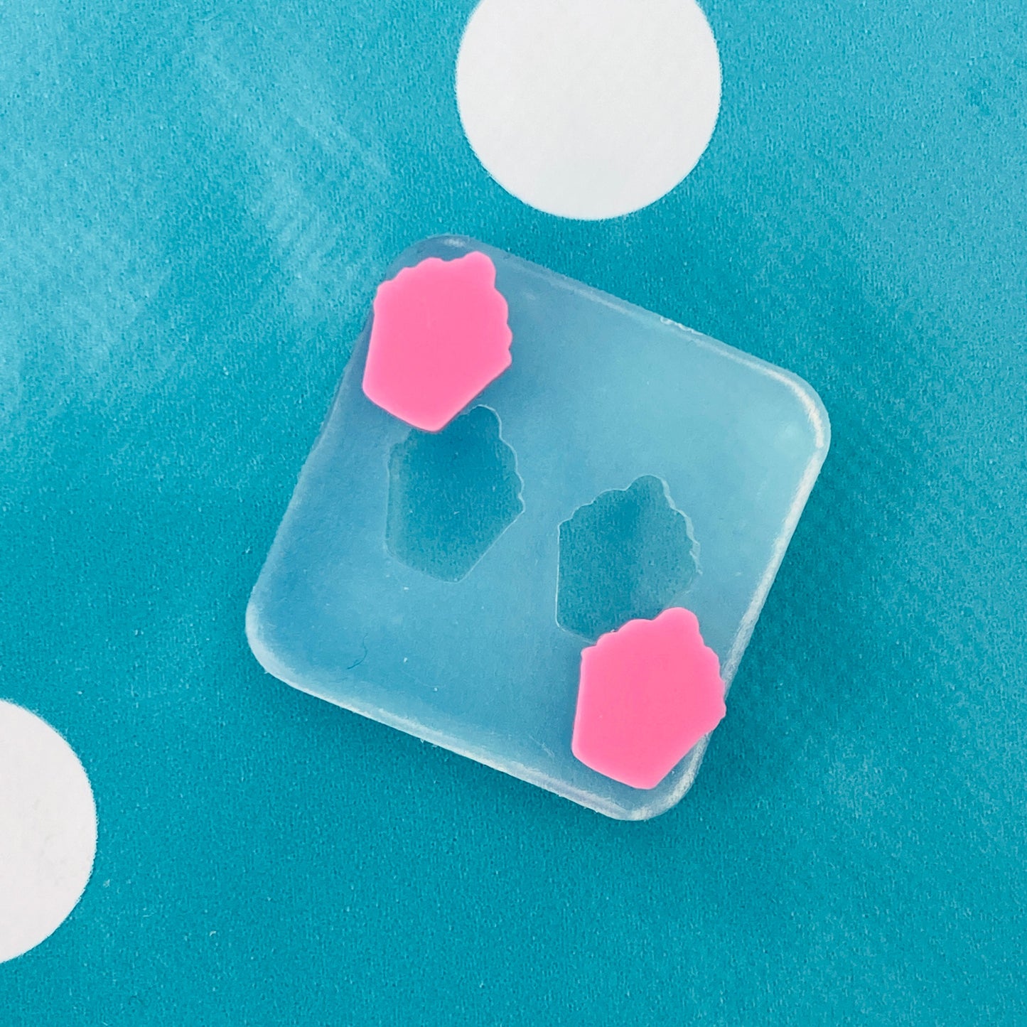 14mm Silicone Cupcake Stud Earring Mold