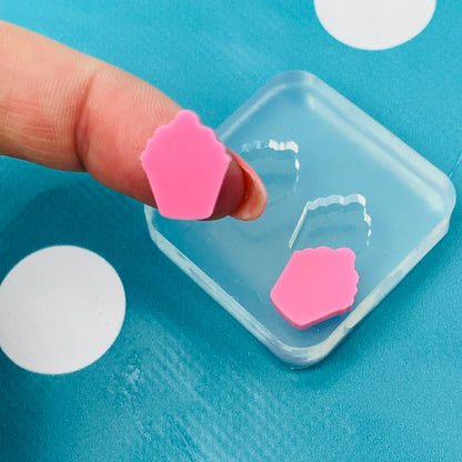 14mm Silicone Cupcake Stud Earring Mold