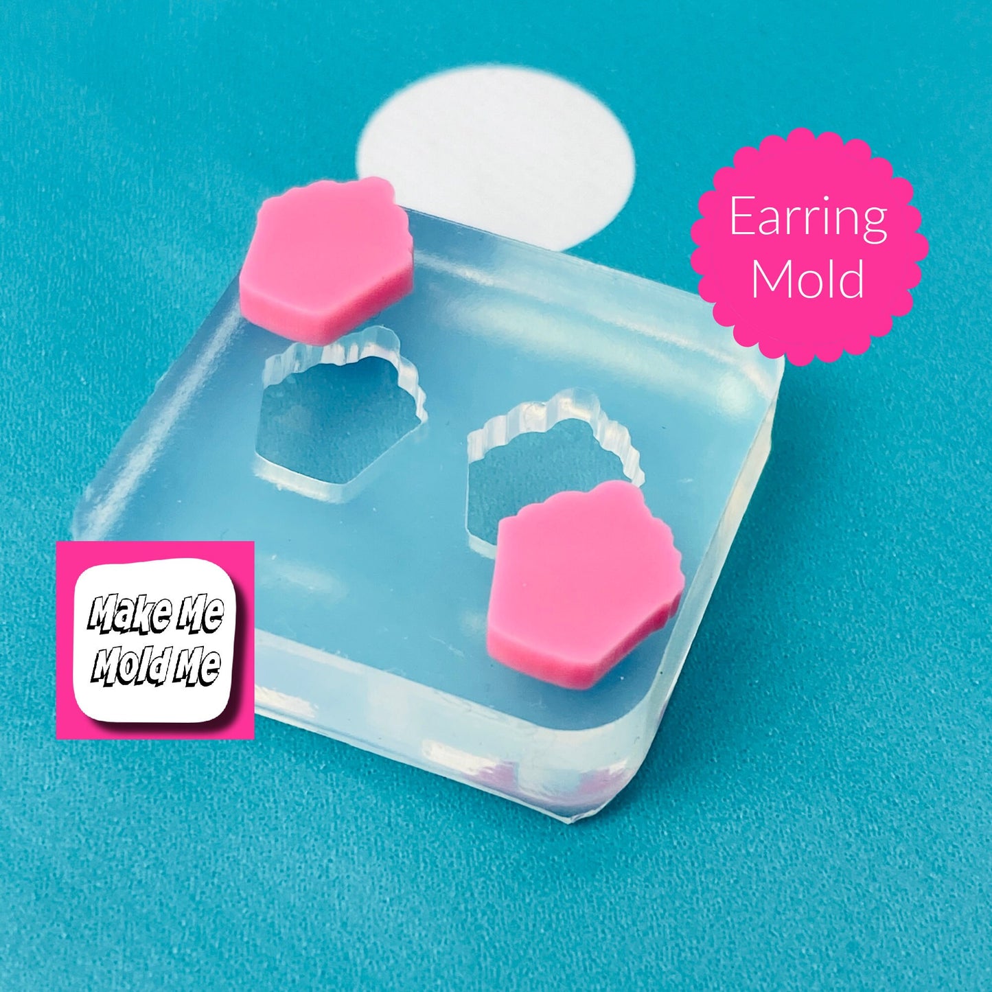 14mm Silicone Cupcake Stud Earring Mold