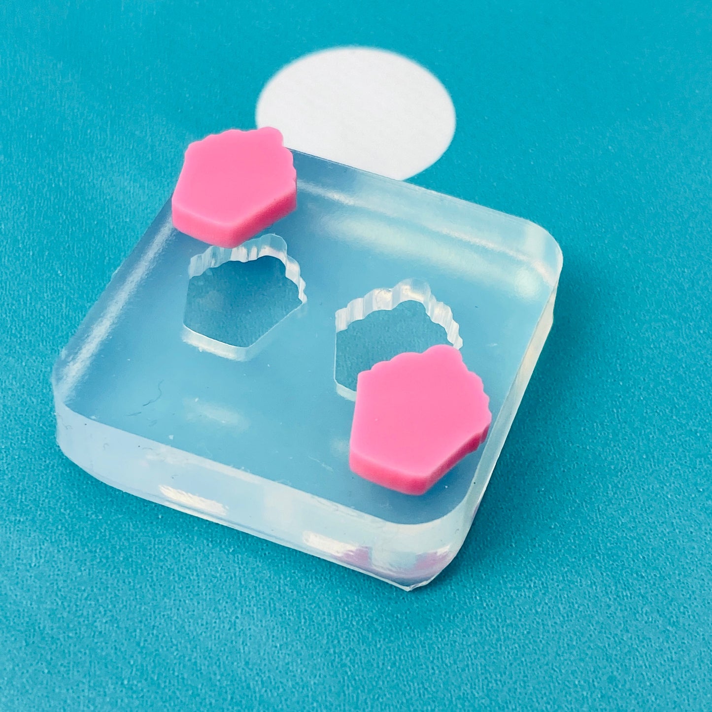 14mm Silicone Cupcake Stud Earring Mold