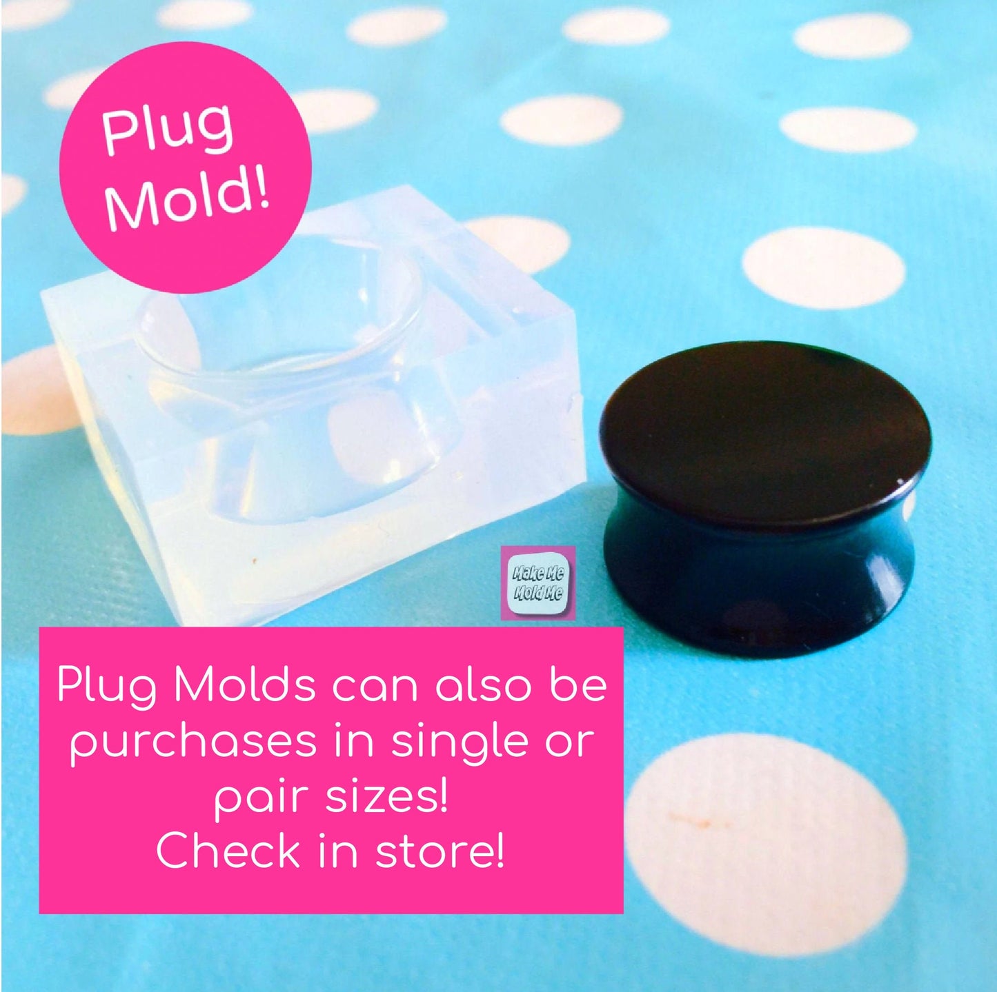 Clear silicone molds Ear Tunnel Plug Mold  - 10mm 12mm 14mm 16mm  18mm  Double Flared gauge Saddle