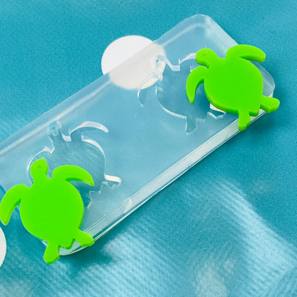 Clear Silicone Molds for Resin 30mm Turtle Earring Nature Sea EM802