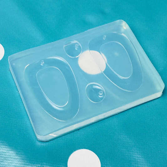Clear Silicone Molds for Resin 50mm Domed Loop Dangle Silicone Earring Mold EM809