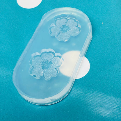 Clear Silicone Molds for Resin 23mm Hibiscus Flower Dangle  Earring Mold EM807