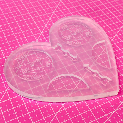 Clear Silicone Mold for Resin 40mm Love Arrow Spinner I Love You Earring Mold