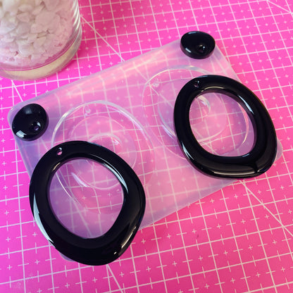 Clear Silicone Molds for Resin 45mm Domed Loop Dangle Silicone Earring Mold