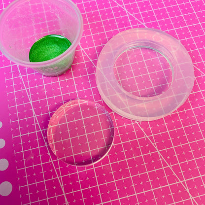30mm 40mm 50mm Flat Circle Mold Round Cabochon Resin Silicone Mould Jewellery Making pendant