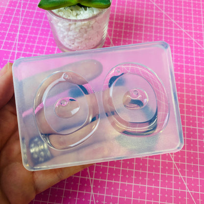 Clear Silicone Molds for Resin 45mm Domed Loop Dangle Silicone Earring Mold