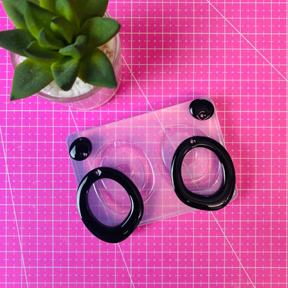 Clear Silicone Molds for Resin 45mm Domed Loop Dangle Silicone Earring Mold