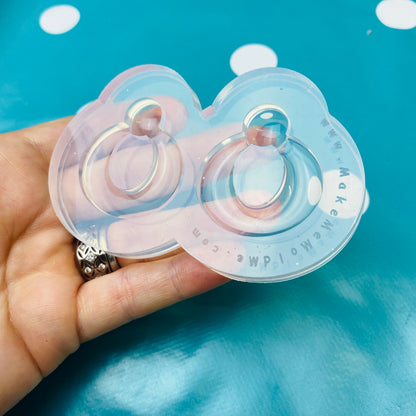Clear Silicone Mold For Resin Domed Stud Hoop Earring Mold