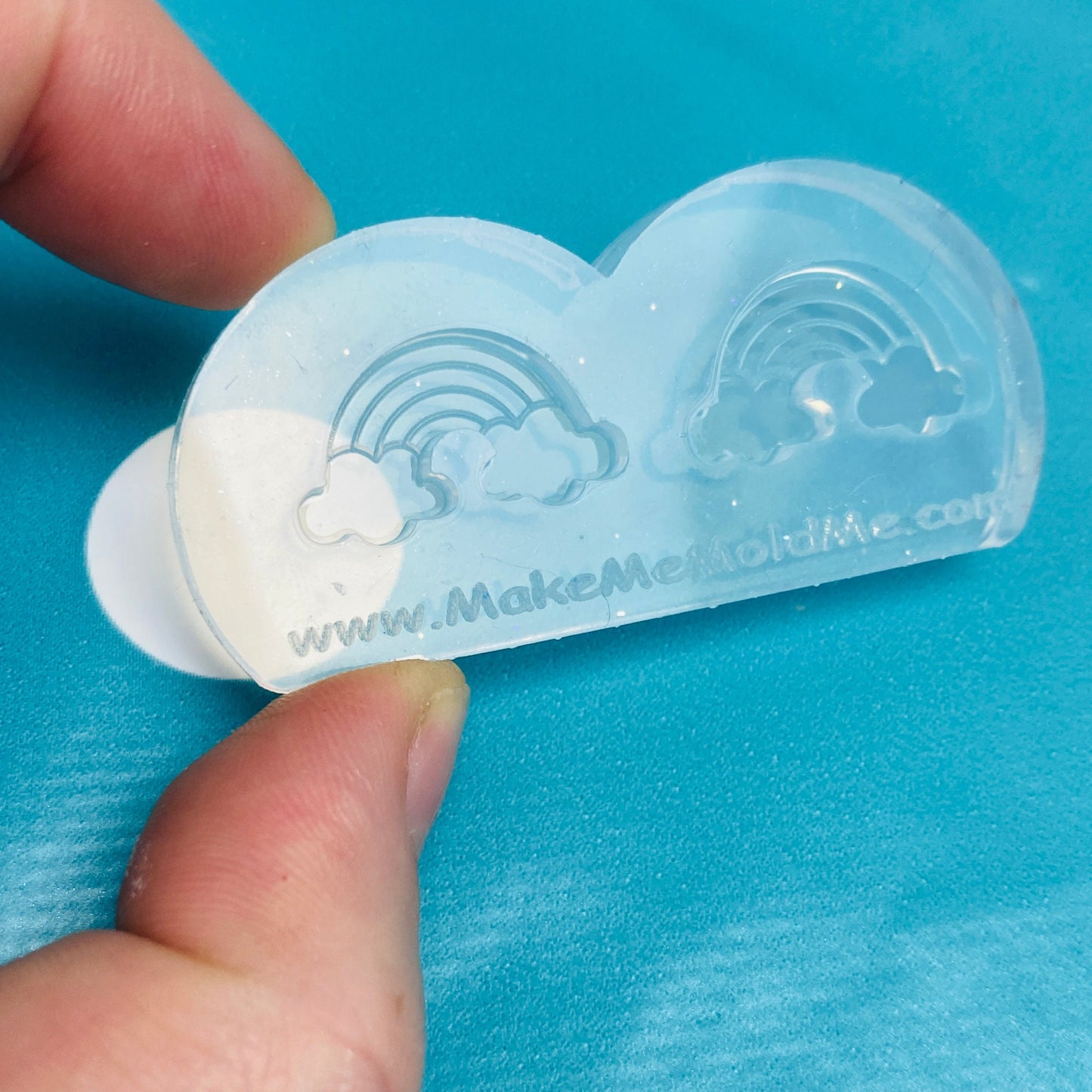 Clear silicone Molds for resin Rainbow Stud Earring Mold Cloud weather