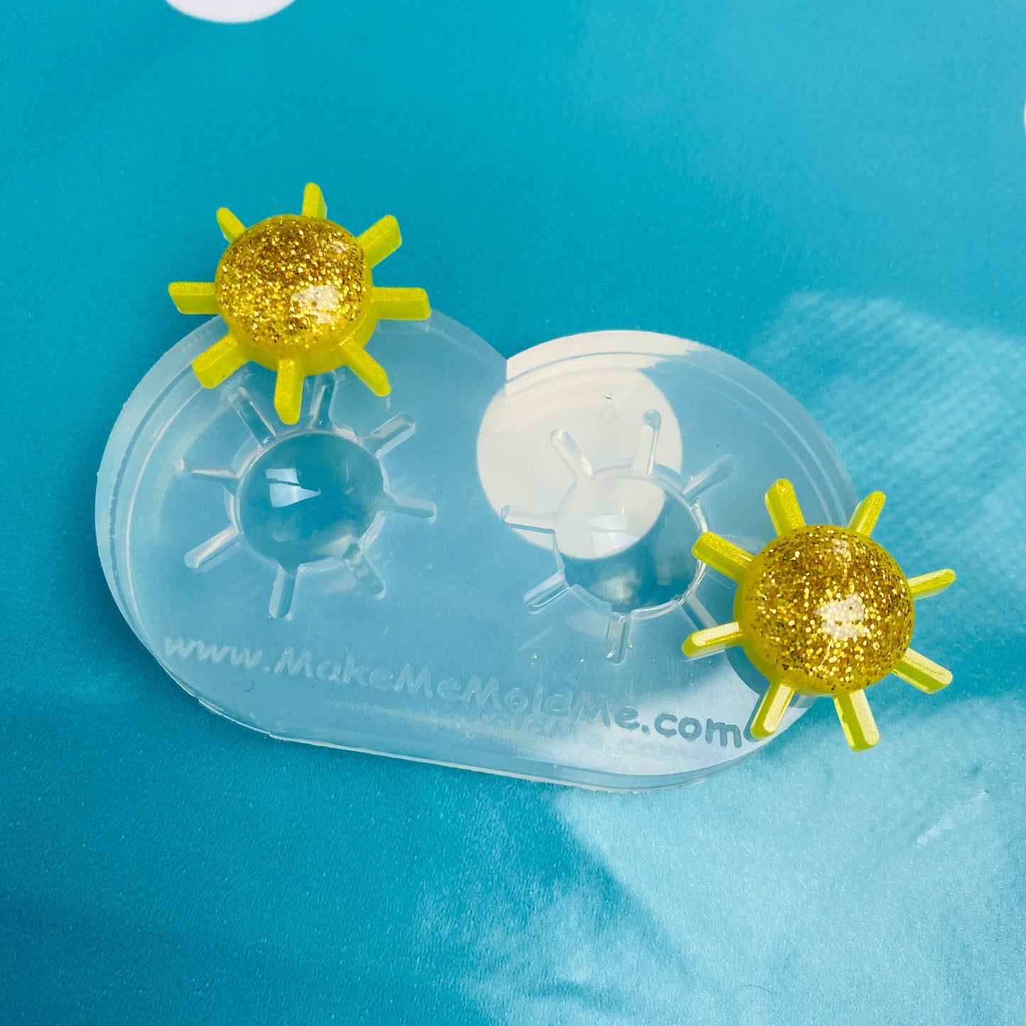 Clear silicone Molds for resin Predomed Sun Mold Earrings Weather