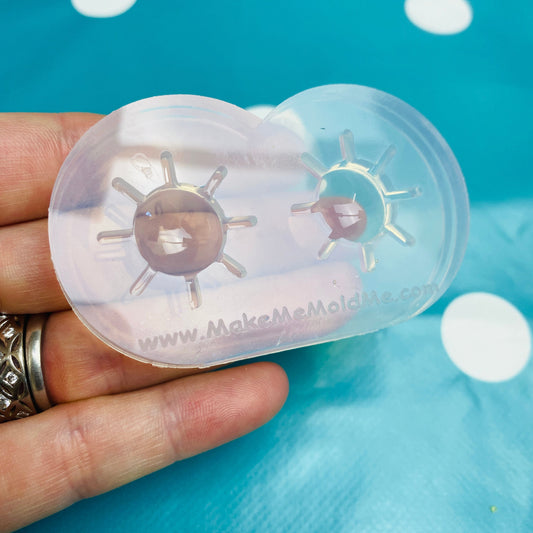Clear silicone Molds for resin Predomed Sun Mold Earrings Weather