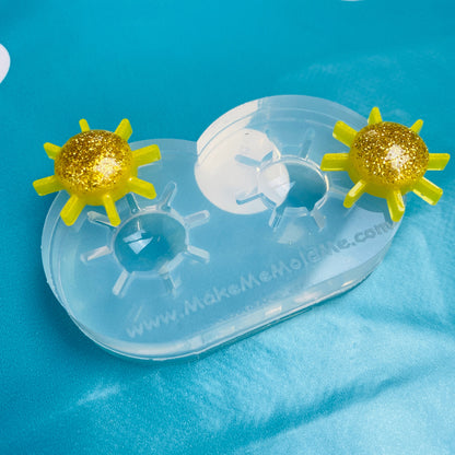 Clear silicone Molds for resin Predomed Sun Mold Earrings Weather