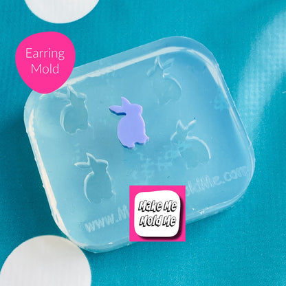10mm Rabbit Bunny  Silicone Earring Mold