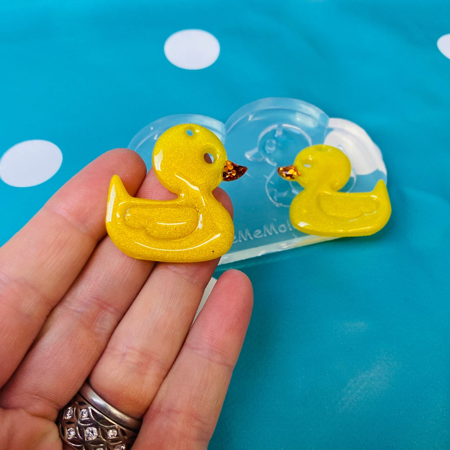 Clear Silicone Molds for Resin 30mm Silicone Rubber Duck Stud Earring Mold