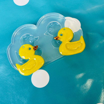 Clear Silicone Molds for Resin 30mm Silicone Rubber Duck Stud Earring Mold