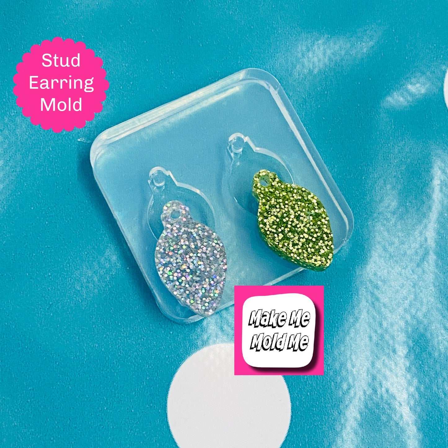 20mm Christmas Tree Fairy Lights Silicone Earring Mold - Resin Mould EM380 ccc T