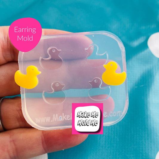 Clear Silicone Molds for Resin 10mm Silicone Duck Stud Earring Mold