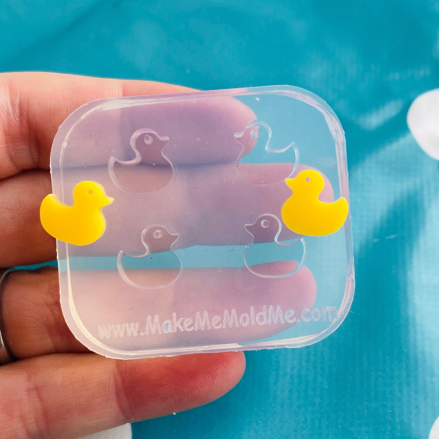 Clear Silicone Molds for Resin 10mm Silicone Duck Stud Earring Mold