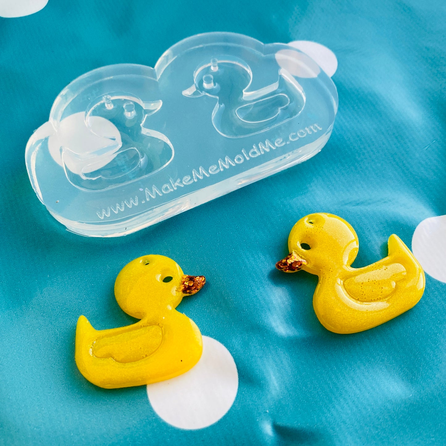 Clear Silicone Molds for Resin 30mm Silicone Rubber Duck Stud Earring Mold