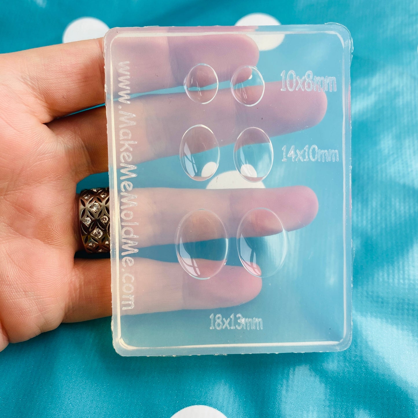 6 Oval Cabochons Silicone Mold 10mm 14mm 18mm Necklace Resin Pendant Jewellery